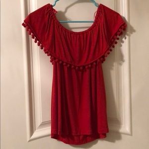 fever off the shoulder red top